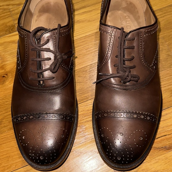 Gucci - Cap Toe Dress Shoes - Men’s Size 7 (US) - Brown - Picture 14 of 14